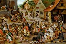 The Preaching of St. John the Baptist-Pieter Breugel the Younger-Giclee Print