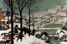 Hunters in the Snow - Detail-Pieter Breughel the Elder-Art Print