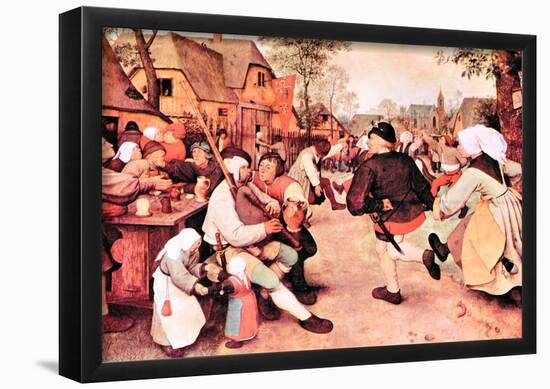 Pieter Bruegel Barn Dance Art Print Poster-null-Framed Poster