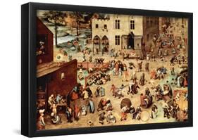 Pieter Bruegel Child's Play Art Print Poster-null-Framed Poster
