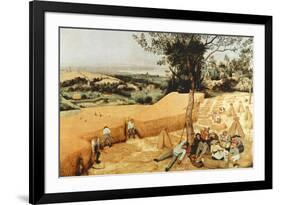 Pieter Bruegel The Grain Harvest-Pieter Bruegel the Elder-Framed Art Print