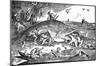 Pieter Brueghel (Big fish eat the little ones) Art Poster Print-null-Mounted Poster