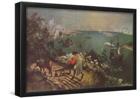 Pieter Brueghel (Landscape with the Fall of Icarus) Art Poster Print-null-Framed Poster