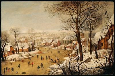 A Winter Landscape with Skaters and a Bird Trap