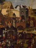 Netherlandish Proverbs Illustrated in a Village Landscape-Pieter Brueghel the Younger-Giclee Print