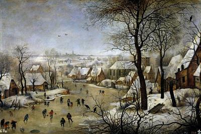 Winter Landscape with a Bird Trap, Ca. 1601