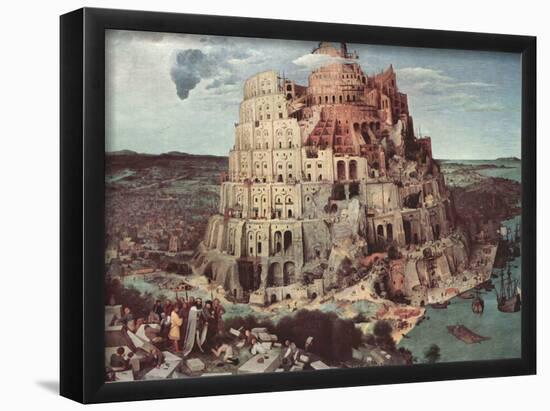 Pieter Brueghel (Tower of Babel) Art Poster Print-null-Framed Poster