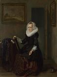 A Seated Lady Seen from Behind before a Virginal-Pieter Codde-Mounted Giclee Print