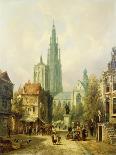 A View of Antwerp-Pieter Cornelis Dommershuijzen-Mounted Giclee Print