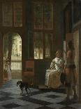 Card Players in an Opulent Interior-Pieter de Hooch-Giclee Print