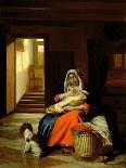 Woman with a Child in a Pantry-Pieter de Hooch-Art Print