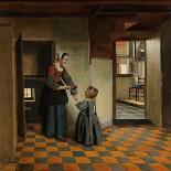 Woman and Child with Serving Maid, 1663-1665-Pieter de Hooch-Giclee Print