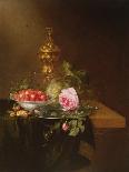 Still Life with a Bowl of Strawberries and a Rose, 1652-Pieter De Ring-Giclee Print