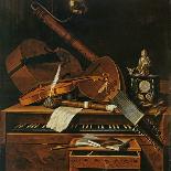 Still Life with Musical Instruments-Pieter Gerritsz. van Roestraten-Framed Stretched Canvas