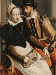 Man and Woman at a Spinning Wheel, c. 1560-70-Pieter I Pietersz.-Framed Giclee Print