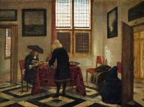 Interior Scene-Pieter Janssens-Framed Stretched Canvas