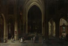 Interior of the Dominican Church in Antwerp-Pieter Neefs-Framed Stretched Canvas