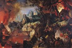 Lot and His Daughters Fleeing Sodom-Pieter Schoubroeck-Art Print