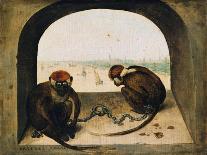 Two Chained Monkeys, 1562-Pieter the Elder Bruegel-Stretched Canvas