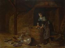 A Woman Scouring a Pot, C. 1650-1660-Pieter van den Bosch-Giclee Print