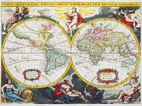 World Map, Early 18th Century-Pieter Van Der Aa-Framed Stretched Canvas