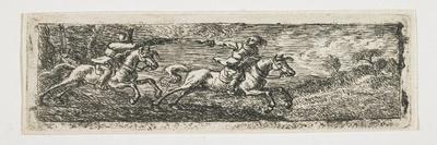 Two Horsemen Fighting-Pieter Van Laer-Stretched Canvas