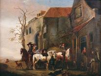 Riders and Horses at the Door of an Inn-Pieter Wouwermans-Giclee Print