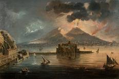 Naples at Night with Vesuvius Erupting-Pietro Antoniani-Framed Giclee Print
