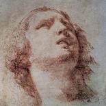 Study of a Head Looking Up-Pietro Berrettini-Mounted Art Print