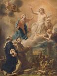 Saint Dominique et saint François implorant le Christ avec l'intercession de la Vierge-Pietro Bianchi-Framed Giclee Print