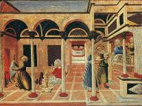 Birth of Saint Nicolas of Bari, 1430S-Pietro di Giovanni d'Ambrogio-Framed Stretched Canvas