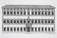 View of the Facade of Palazzo Massimi Alla Valle, Rome, Designed by Baldassarre Peruzzi in 1532-Pietro Ferrerio-Mounted Giclee Print