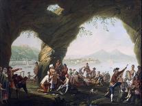 Ordinary People Having Lunch in Front of the Grotto-Pietro Fragiacomo-Giclee Print