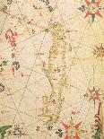 The Island of Crete, from a Nautical Atlas, 1651 (Detail)-Pietro Giovanni Prunes-Framed Stretched Canvas