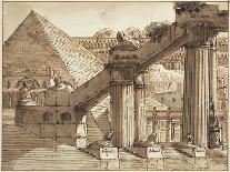 Egyptian Stage Design, 1800-10-Pietro Gonzaga-Stretched Canvas