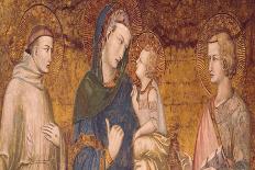 Madonna and Child Between St Francis and St John the Evangelist, C1320S-Pietro Lorenzetti-Giclee Print