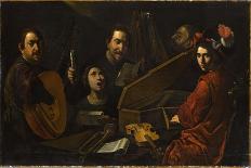 Concert de musiciens et de chanteurs-Pietro Paolini-Framed Giclee Print