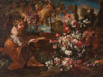 A Girl among Flowers and Fruit, 1610–1636 (Oil on Canvas)-Pietro Paolo Bonzi-Giclee Print