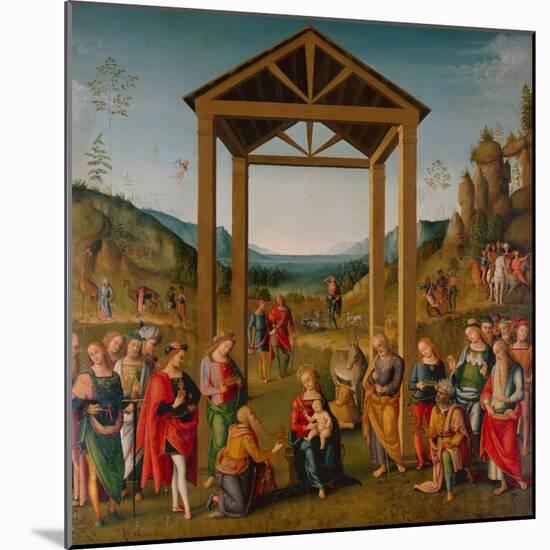 Pietro Perugino, The Adoration of the Magi-Pietro Perugino-Mounted Giclee Print