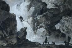 Landscape with Waterfall-Pietro Piani-Giclee Print