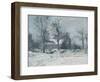 Piette's House at Montfoucault, Snow Effect, 1874-Camille Pissarro-Framed Giclee Print