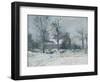 Piette's House at Montfoucault, Snow Effect, 1874-Camille Pissarro-Framed Giclee Print