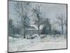 Piette's House at Montfoucault, Snow Effect, 1874-Camille Pissarro-Mounted Giclee Print