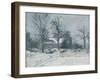 Piette's House at Montfoucault, Snow Effect, 1874-Camille Pissarro-Framed Giclee Print