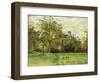 Piette's House in Montfoucault; La Maison De Piette a Montfoucault, 1874-Camille Pissarro-Framed Giclee Print