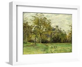 Piette's House in Montfoucault; La Maison De Piette a Montfoucault, 1874-Camille Pissarro-Framed Giclee Print