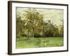 Piette's House in Montfoucault; La Maison De Piette a Montfoucault, 1874-Camille Pissarro-Framed Giclee Print