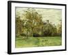 Piette's House in Montfoucault; La Maison De Piette a Montfoucault, 1874-Camille Pissarro-Framed Giclee Print