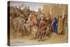 Piety: the Knights of the round Table about to Depart in Quest of the Holy Grail, 1849 (W/C & Bodyc-William Dyce-Stretched Canvas