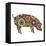 Pig Abstract Circles-Ron Magnes-Framed Stretched Canvas